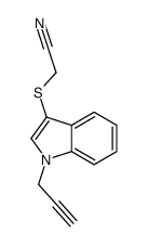 2-(1-prop-2-ynylindol-3-yl)sulfanylacetonitrile Structure