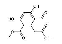 Methyl-6-(carbomethoxymethyl)-5-formyl-β-resorcylat Structure