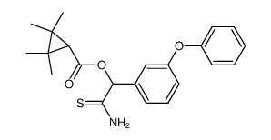 α-Thioamido-3-phenoxybenzyl-2,2,3,3-tetramethylcyclopropancarboxylat结构式