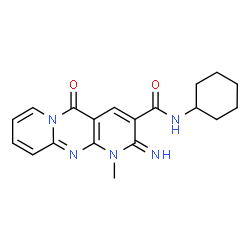 N-cyclohexyl-2-imino-1-methyl-5-oxo-1,5-dihydro-2H-dipyrido[1,2-a:2,3-d]pyrimidine-3-carboxamide结构式
