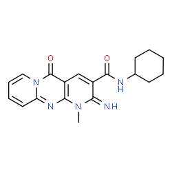 N-cyclohexyl-2-imino-1-methyl-5-oxo-1,5-dihydro-2H-dipyrido[1,2-a:2,3-d]pyrimidine-3-carboxamide Structure