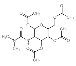 b-D-Glucopyranose, 2-deoxy-2-[[(dimethylamino)carbonyl]amino]-, 1,3,4,6-tetraacetate结构式