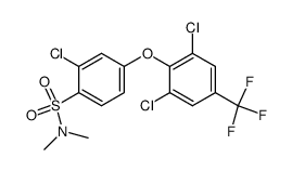 2-Chloro-4-(2,6-dichloro-4-trifluoromethyl-phenoxy)-N,N-dimethyl-benzenesulfonamide Structure