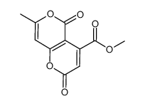 methyl 2,5-dihydro-7-methyl-2,5-dioxopyrano[4,3-b]pyran-4-carboxylate Structure
