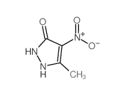 5-methyl-4-nitro-1,2-dihydropyrazol-3-one结构式