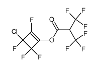 3,3,3-Trifluoro-2-trifluoromethyl-propionic acid 3-chloro-2,3,4,4-tetrafluoro-cyclobut-1-enyl ester结构式