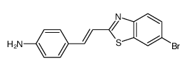 4-[2-(6-bromo-1,3-benzothiazol-2-yl)ethenyl]aniline结构式