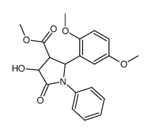 2-(2,5-dimethoxy-phenyl)-4-hydroxy-5-oxo-1-phenyl-pyrrolidine-3-carboxylic acid methyl ester结构式