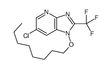 6-chloro-1-octoxy-2-(trifluoromethyl)imidazo[4,5-b]pyridine结构式