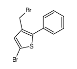 5-bromo-3-(bromomethyl)-2-phenylthiophene结构式