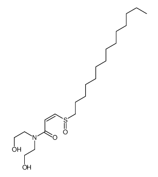 N,N-bis(2-hydroxyethyl)-3-tetradecylsulfinylprop-2-enamide结构式