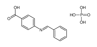 4-(benzylideneamino)benzoic acid,phosphoric acid Structure