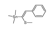 β-Methylthio-β-(trimethylstannyl)styrol结构式
