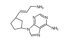 9-[(1S,3R)-3-(3-aminoprop-1-enyl)cyclopentyl]purin-6-amine结构式