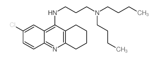 N,N-dibutyl-N-(2-chloro-5,6,7,8-tetrahydroacridin-9-yl)propane-1,3-diamine结构式