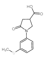 1-[3-(METHYLTHIO)PHENYL]-5-OXO-PYRROLIDINE-3-CARBOXYLIC ACID structure