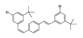 1-bromo-3-[2-[4-[2-(3-bromo-5-tert-butylphenyl)ethenyl]phenyl]ethenyl]-5-tert-butylbenzene结构式