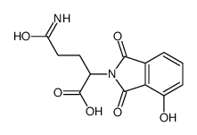 5-amino-2-(4-hydroxy-1,3-dioxoisoindol-2-yl)-5-oxopentanoic acid结构式