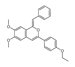 1-benzylidene-3-(4-ethoxy-phenyl)-6,7-dimethoxy-1H-isochromene结构式