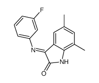 3-(3-fluoroanilino)-5,7-dimethylindol-2-one Structure