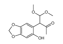 3-(6-hydroxy-1,3-benzodioxol-5-yl)-4,4-dimethoxybutan-2-one Structure