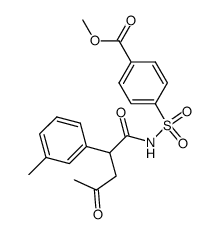 4-(4-oxo-2-m-tolyl-pentanoylsulfamoyl)-benzoic acid methyl ester Structure