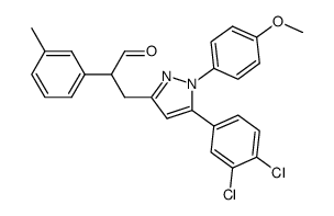 3-[5-(3,4-dichloro-phenyl)-1-(4-methoxy-phenyl)-1H-pyrazol-3-yl]-2-m-tolyl-propionaldehyde Structure