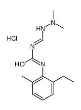 (1E)-1-[(2,2-dimethylhydrazinyl)methylidene]-3-(2-ethyl-6-methylphenyl)urea,hydrochloride Structure