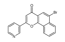6-bromo-2-pyridin-3-ylbenzo[h]chromen-4-one Structure