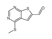 4-(methylthio)thieno[2,3-d]pyrimidine-6-carbaldehyde结构式
