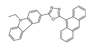 2-anthracen-9-yl-5-(9-ethylcarbazol-3-yl)-1,3,4-oxadiazole Structure