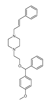 1-[2-(4-methoxy-benzhydryloxy)-ethyl]-4-(3-phenyl-allyl)-piperazine Structure