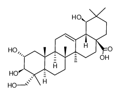 (4R)-2α,3β,19β,23-Tetrahydroxyolean-12-en-28-oic acid Structure