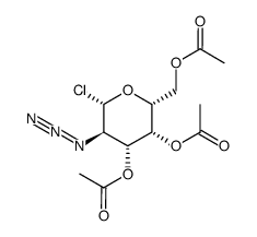 3,4,6-tri-O-acetyl-2-azido-2-deoxy-β-D-galactopyranosyl chloride Structure