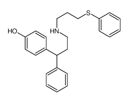 4-[1-phenyl-3-(3-phenylsulfanylpropylamino)propyl]phenol Structure