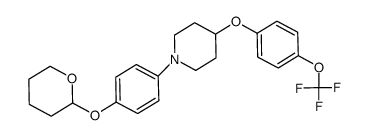 1-[4-(tetrahydropyran-2-yloxy)phenyl]-4-(4-trifluoromethoxyphenoxy)piperidine结构式