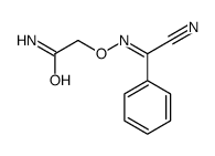 N-(2-amino-2-oxoethoxy)benzenecarboximidoyl cyanide Structure