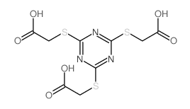 2-[[4,6-bis(carboxymethylsulfanyl)-1,3,5-triazin-2-yl]sulfanyl]acetic acid structure