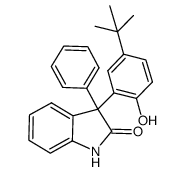3-{5-tert-butyl-2-hydroxyphenyl}-3-phenyl-1,3-dihydro-2H-indol-2-one结构式