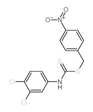 N-(3,4-dichlorophenyl)-1-[(4-nitrophenyl)methylsulfanyl]methanethioamide结构式