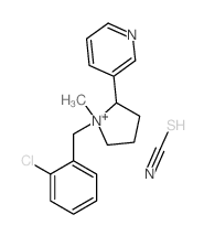 3-[1-[(2-chlorophenyl)methyl]-1-methyl-2,3,4,5-tetrahydropyrrol-2-yl]pyridine; thiocyanic acid结构式