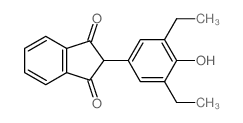 1H-Indene-1,3(2H)-dione,2-(3,5-diethyl-4-hydroxyphenyl)- structure