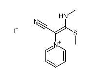 3-(methylamino)-3-methylsulfanyl-2-pyridin-1-ium-1-ylprop-2-enenitrile,iodide Structure