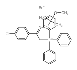 [(2Z)-2-(4-chlorophenyl)-2-(2-methoxypropan-2-yloxyimino)ethyl]-triphenyl-phosphanium Structure