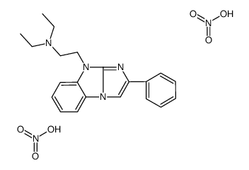 N,N-diethyl-2-(2-phenylimidazo[1,2-a]benzimidazol-4-yl)ethanamine,nitric acid结构式