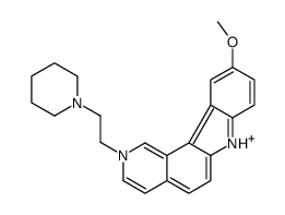 10-methoxy-2-(2-piperidin-1-ylethyl)-7H-pyrido[4,3-c]carbazol-2-ium Structure
