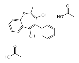 acetic acid,2-methyl-4-phenyl-1-benzothiepine-3,5-diol Structure