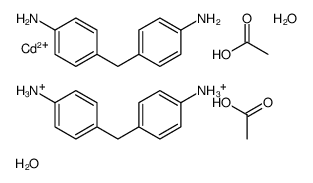 dioxidanium,acetic acid,4-[(4-aminophenyl)methyl]aniline,cadmium(2+) Structure