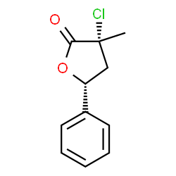 cis-3-chlorodihydro-3-methyl-5-phenylfuran-2(3H)-one Structure