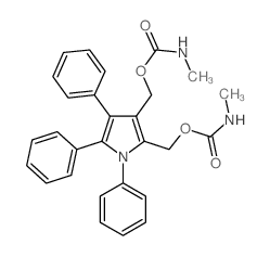 1,2,3-Triphenyl-4,5-bis(hydroxymethyl)pyrrole bis(N-methylcarbamate)结构式